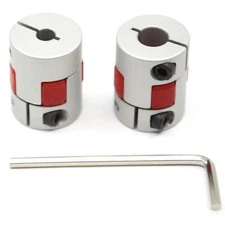 Befenybay 2PCS 5mm to 8mm Aluminium Plum Flexible Shaft Coupling D20 L25 Conn...