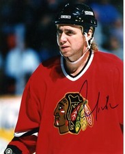 Bernie Nichols  Autographed 8x10 Chicago Blackhawks   # S275