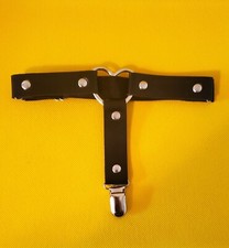 1pcs black leather leg garter with metal heart