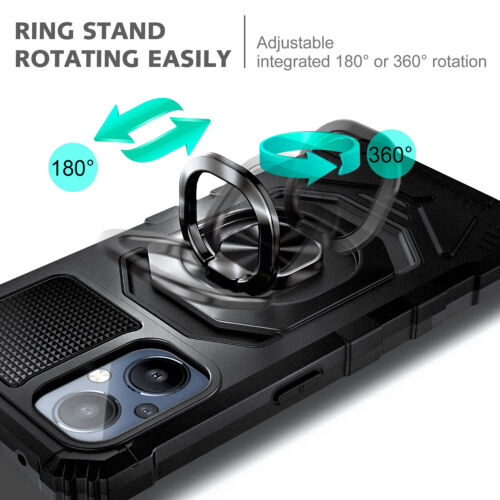 For Boost Mobile Celero 5G 2024/ Celero 5G+ Case Ring Stand Cover Tempered Glass - Picture 6 of 26