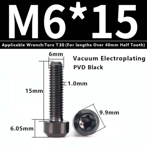 M4M5M6M8M10 Titanium Bolts Taper Cone Socket Head Motorcycle Modification Screws - Picture 143 of 205