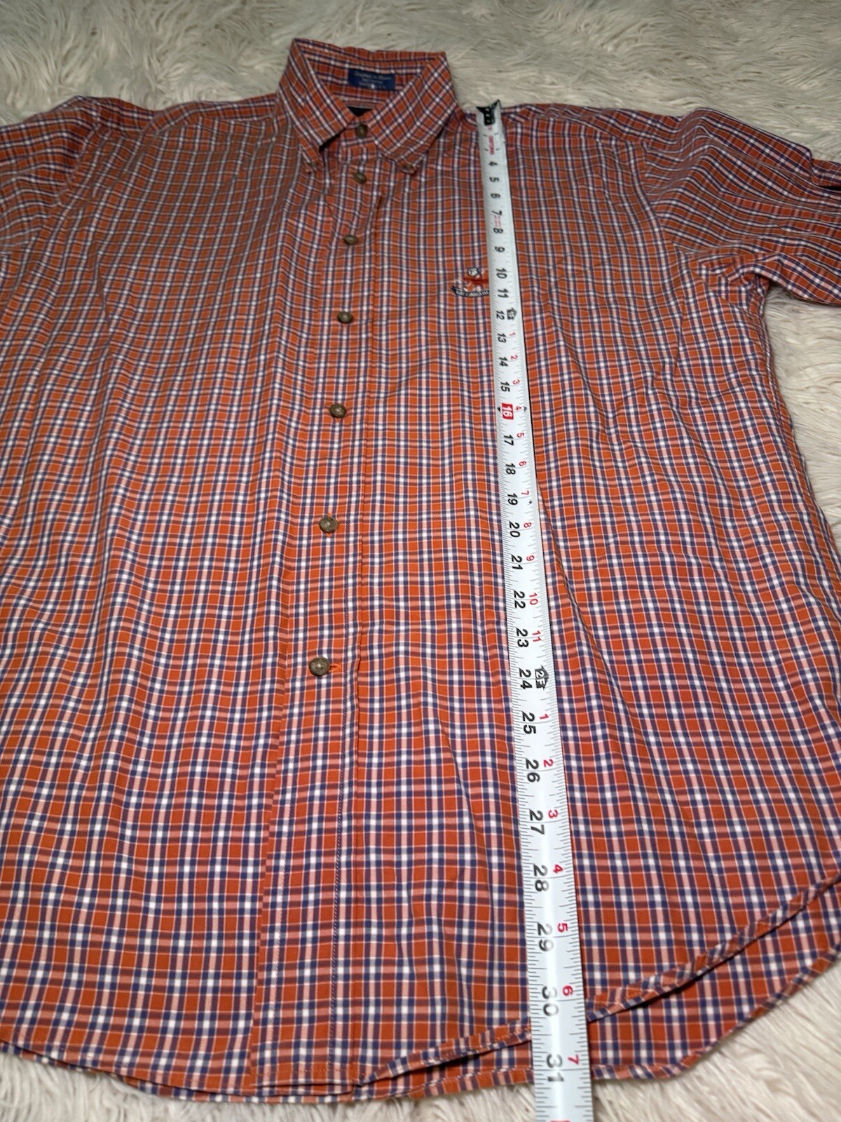 Facconable Menms Button Down Shirt Size Large Ora… - image 4