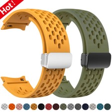 Silicone Band For Samsung Galaxy Watch 7/6/5/4 40 44 46mm 43 47mm Magnetic Strap