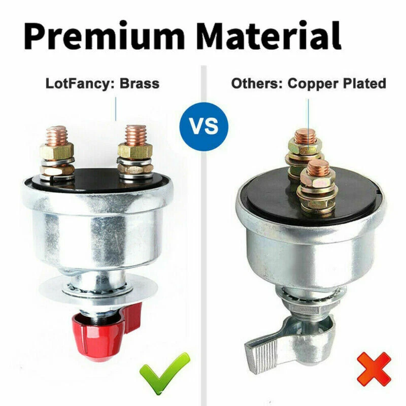 Interruptor de desconexão de bateria mestre de alta corrente 300A 12V resistente corte de energia - Imagem 4 de 4