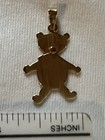 14k Yellow Gold 1” Articulated Bear Charm Italy Flat Unique Charming Statement — photo 7