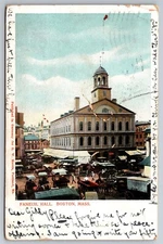 Boston Faneuil Hall Mass C1904 UDB Marketplace Postcard P20