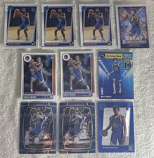Moses Moody 8 Card Lot Rated Rookie Golden State Warriors Blue Laser Select