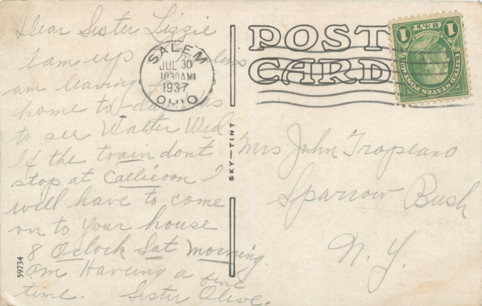 A View Of The Homes On A Cobblestoned Jennings Avenue, Salem, Ohio OH