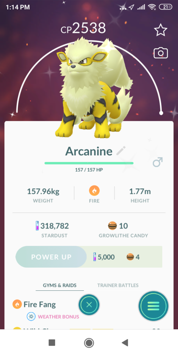 SHINY  GROWLITHE or ARCANINE!!!  - PKMN GO!!! - NOT REGISTERED! | eBay