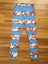 LULAROE Leggings Red White Blue Stars Patriotic Fireworks Independence 4th July