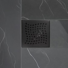 Square Shower Floor Drain with Removable Cover Grid Grate 6 inch Stainless Steel