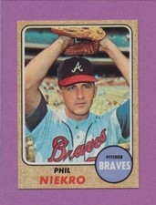 1968 Topps Phil Niekro #257 HOF Atlanta Braves MINT Razor Sharp