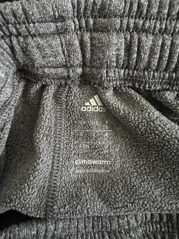 Adidas толстовки молодежи мальчиков маленький серый футбол узкие Climawarm флис сужающийся - Изображение 4 из 4