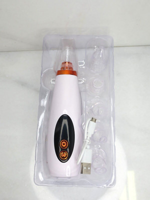 USB Rechargeable Blackhead Vacuum Remover 5 Replaceable Heads Pore Cleaner