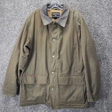 Vintage Woolrich Men's Windbreaker Jacket Lined Green Large