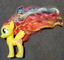 2013 MY LITTLE PONY SHUTTERFLY LONG RAINBOW COLOR HAIR 5"