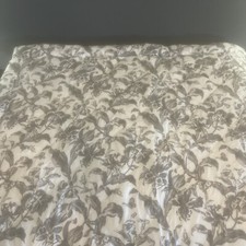 Pottery Barn GRAY WHITE Floral Butterfly Reversible Twin Comforter 68 X 86