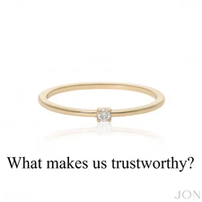 14k Gold Natural Diamond Simple Engagement Promise Ring-Everyday Wear Jewelry