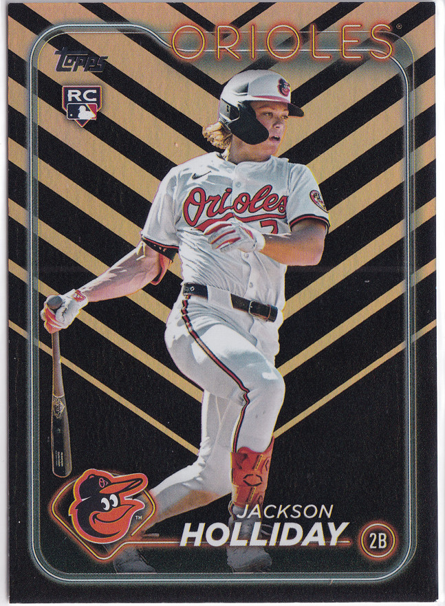 2024 Topps Update Halloween Orange and Black Foil #US50 Jackson Holliday RC