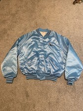 Vintage King Louie Jacket Mens L Baby Blue Pro Fit Satin Very Clean Embroidered