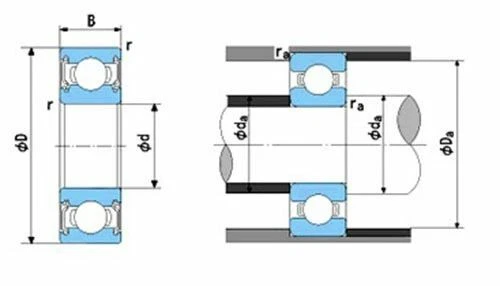 6205-2RS (Nachi 6205-2NSE9CM) Deep Groove Ball Bearing Two contact seal 25x52x15 - Picture 3 of 4