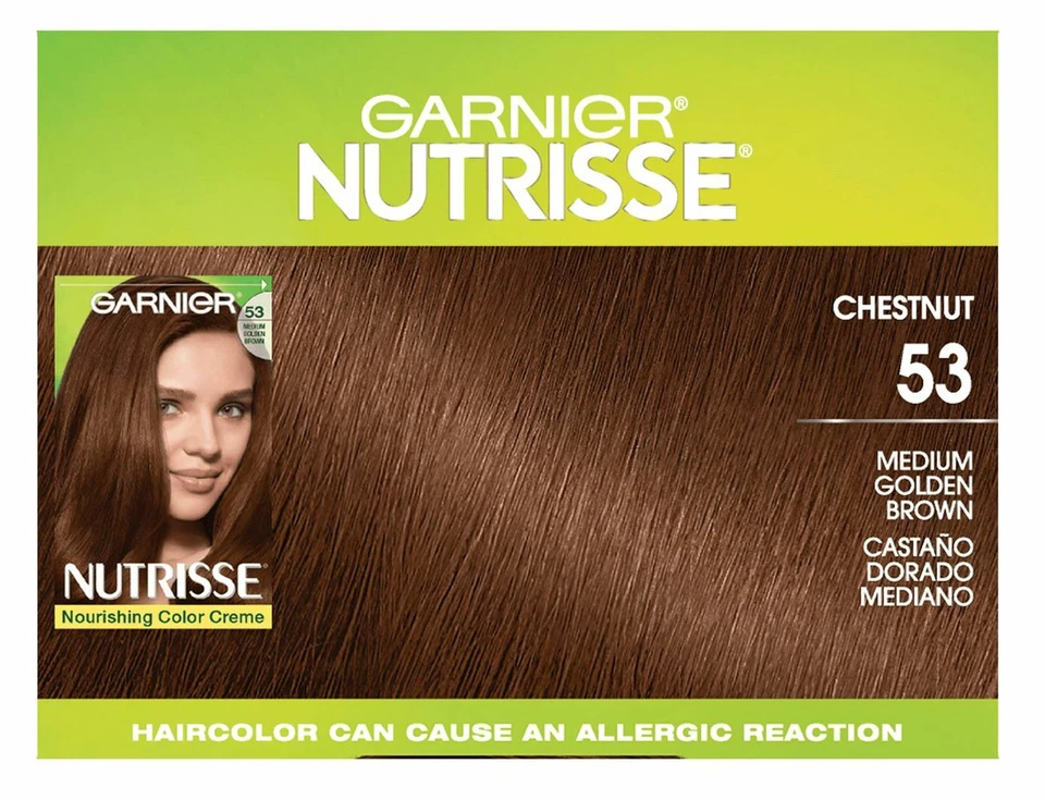 Cor de cabelo permanente Nutrisse, castanha marrom dourado médio 53 - Imagem 2 de 2