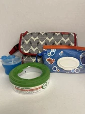 Baby Lot of 4 Skip Hop Changing Pad Organize Formula Storage, Diaper Pail Refill