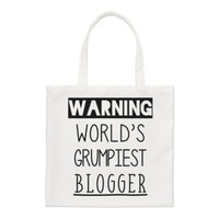 Achtung Weltweit Grumpiest Blogger Regular Tragetasche Lustig Beste
