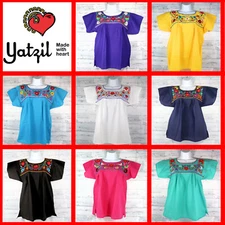 Embroidered blouse, peasant, floral, mexican blouse,  hand made