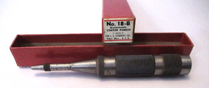 STARRETT No. 18-B AUTOMATIC CENTER PUNCH in ORIGINAL BOX ~ MACHINIST TOOL ~ L@@K