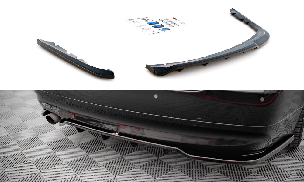 Splitter arrière Maxton haut de gamme en noir brillant pour pare-chocs BMW 3 E90 Sedan