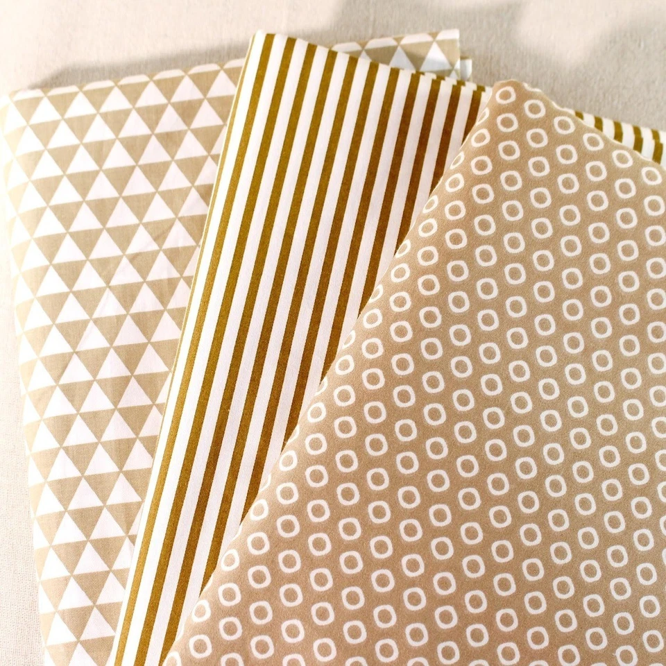 20 Mix Khaki Cotton Fabric 20cm Squares Precut Quilting Sewing Patchwork DIY - Image 2 of 4