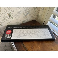 Macally 104 Key full-size USBlug  Play Wired Computer keyboard For Mac And PC-