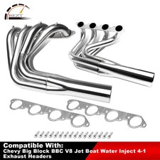Jet Boat Water Inject 4-1 Exhaust Headers Stainless For Chevy Big Block Bbc V8