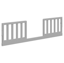 Stork Craft USA Universal Wood Toddler Safety Guardrail Kit in Pebble Gray