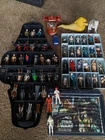 VINTAGE ORIGINAL LOT 63 STAR WARS FIGURES WITH 2 cases.