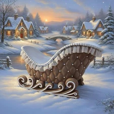 Bella Lux Christmas Gingerbread Lace Sleigh Decor Viral 2025/2026