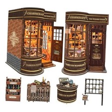 DIY Book Nook Kit,DIY Miniature Dollhouse kit,3D Wooden Puzzle Magic Wand Shop