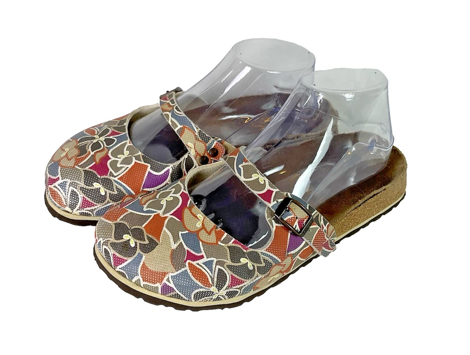Zuecos Birki’s by Birkenstock Maria para mujer 38 EU 7 EE. UU. florales sin cordones tacón abierto Foto 2 de 4
