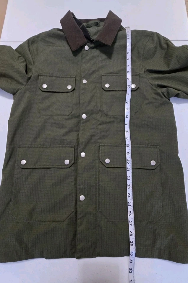 Chaqueta de campo American Trench Ripstop Chore verde oliva para hombre 42 grande al aire libre Foto 4 de 4