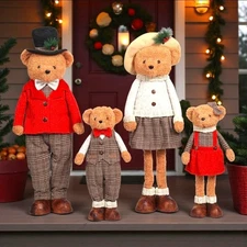 Member’s Mark Plush Bear Family Set of 4 – Sold Out Christmas Holiday Decor