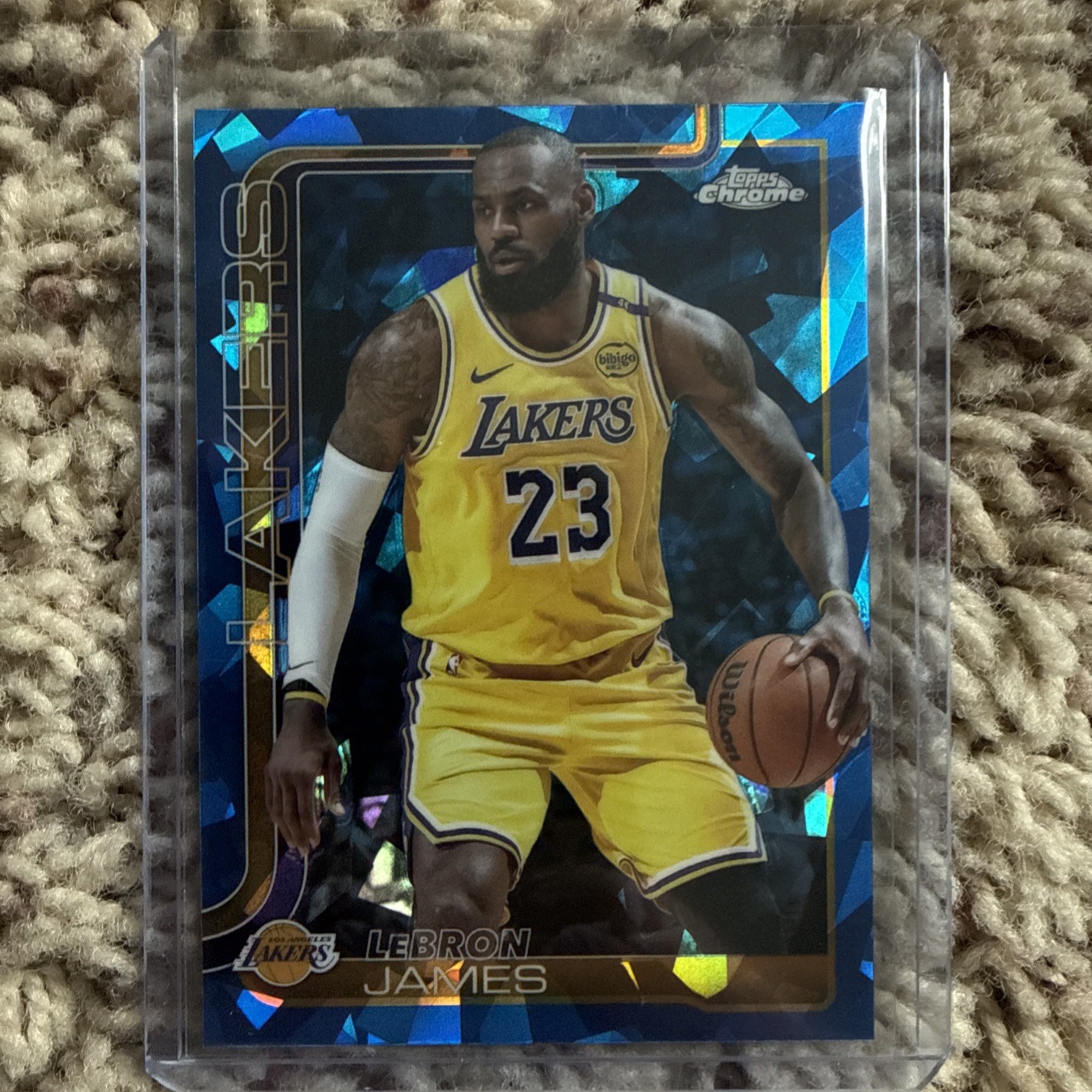 2025 Topps Chrome Sapphire LeBron James Base #127 Lakers
