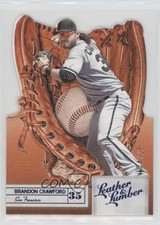 2019 Panini Leather & Lumber Gloves Die-Cut Blue 4/25 Brandon Crawford #2 0s23