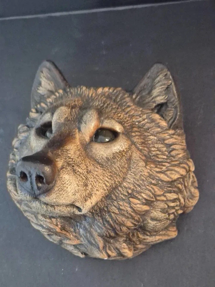 Aplique Windstone Editions Wolf ojos de vidrio - diseño M. Pena - montaje en pared - luz de té Foto 3 de 4