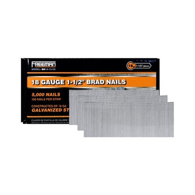 Freeman 18-Gauge Brad Nails, 1-1/2 Inch, Glue Collated 1-1/2''