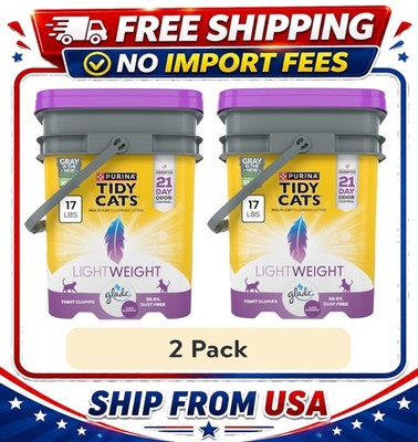 Purina Tidy Cats LightWeight Clumping Cat Litter,Glade Clean Blossoms Scent,17lb