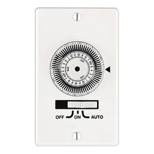 Intermatic Wall Switch Timer Mechanical 120V 20A 24 Hour Indoor Outdoor White