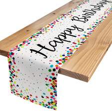 Happy Birthday Table Runner 72 Inches Birthday Centerpieces for Tables Birth Day