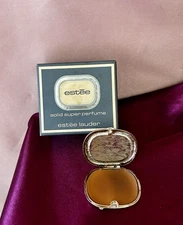 Vintage Estée Lauder Solid Super Perfume New in Box Unused Solid Perfume Compact