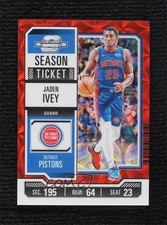 2023 Contenders Optic Season Ticket International Red Prizm Jaden Ivey #41 18aq